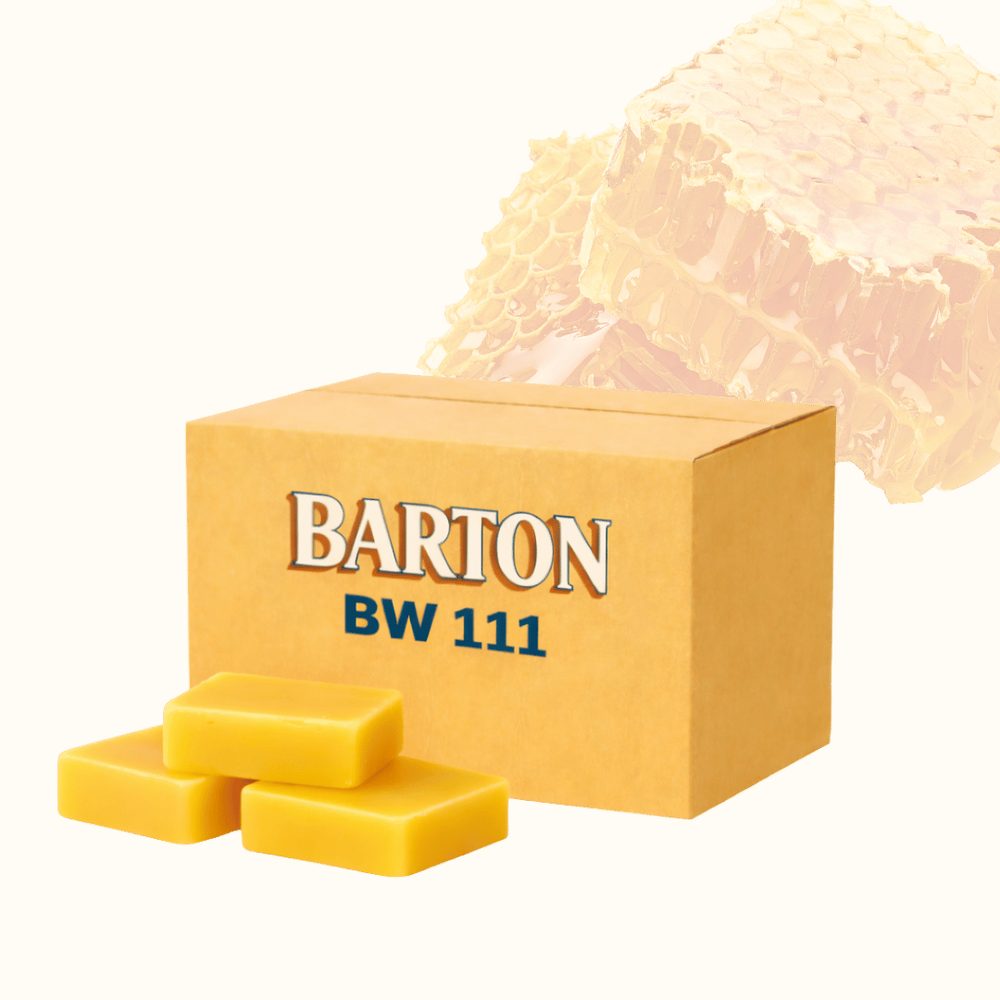 Barton BW 111 natural yellow beeswax carton with beeswax blocks