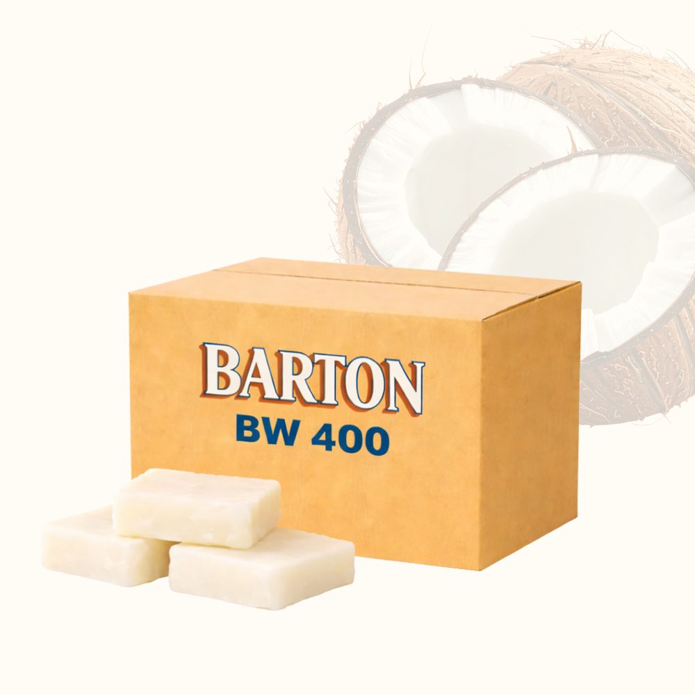 Barton BW 400 coconut and soy wax carton with wax blocks